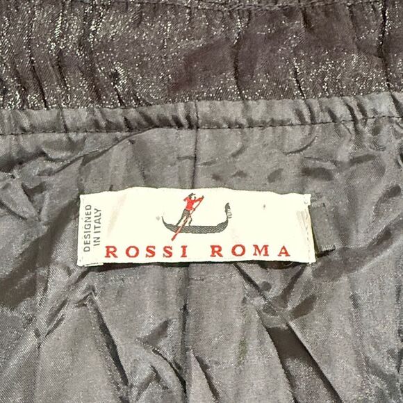 Elegant Black Ruffled Jacket Size Small Designed in Italy - Picture 3 of 3